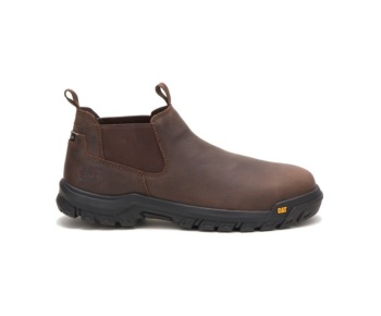 Caterpillar Kängor Sverige - Outline Slip-On Steel Toe Arbetsskor Herr Bruna ULK-726034